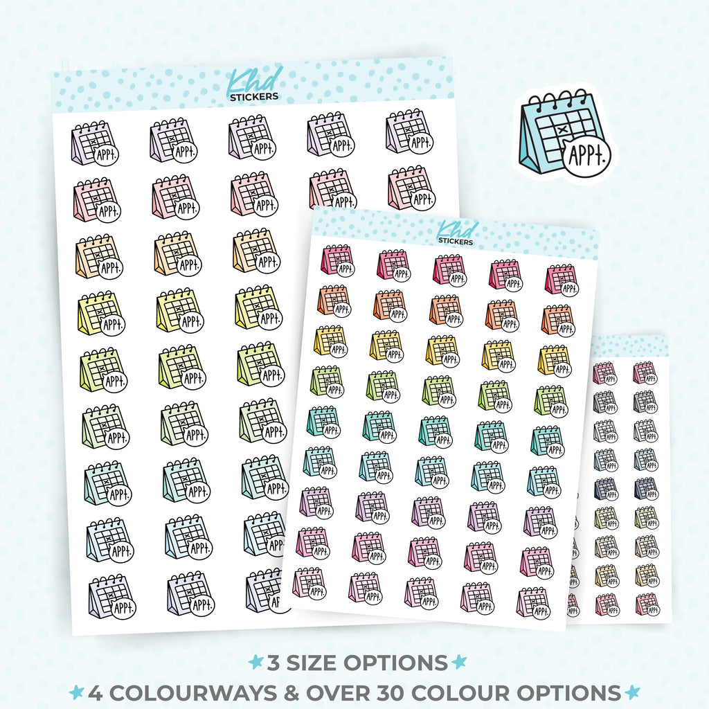 Appointment Calendar Planner Stickers Small