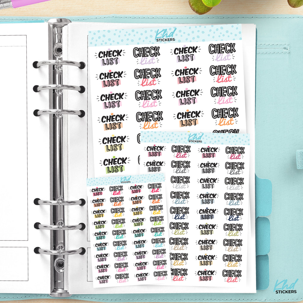 Checklist planner stickers Small