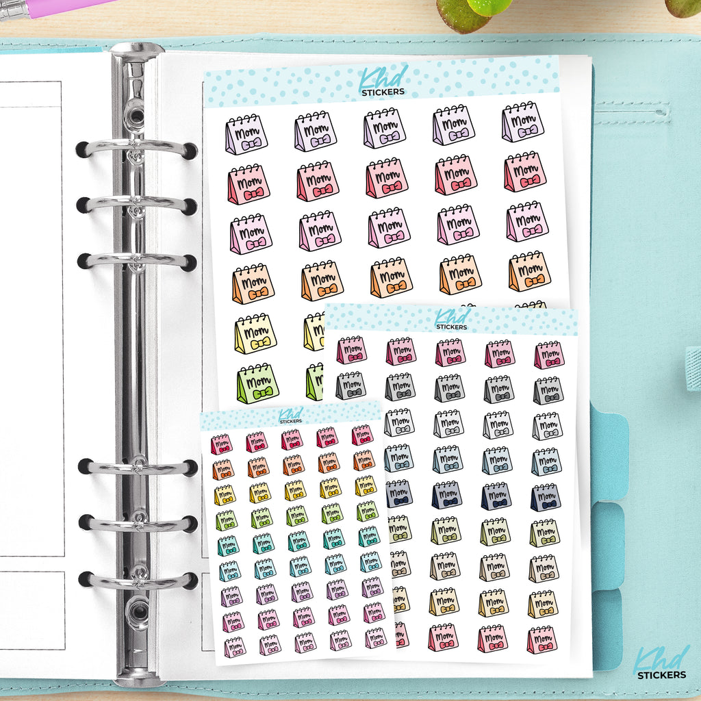 Mom Appointment Reminders Planner Stickers Small