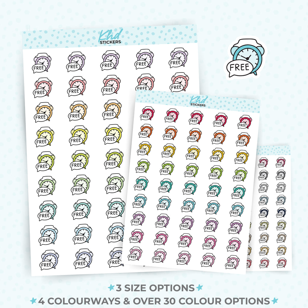 Free Time Icoms Planner Stickers Small