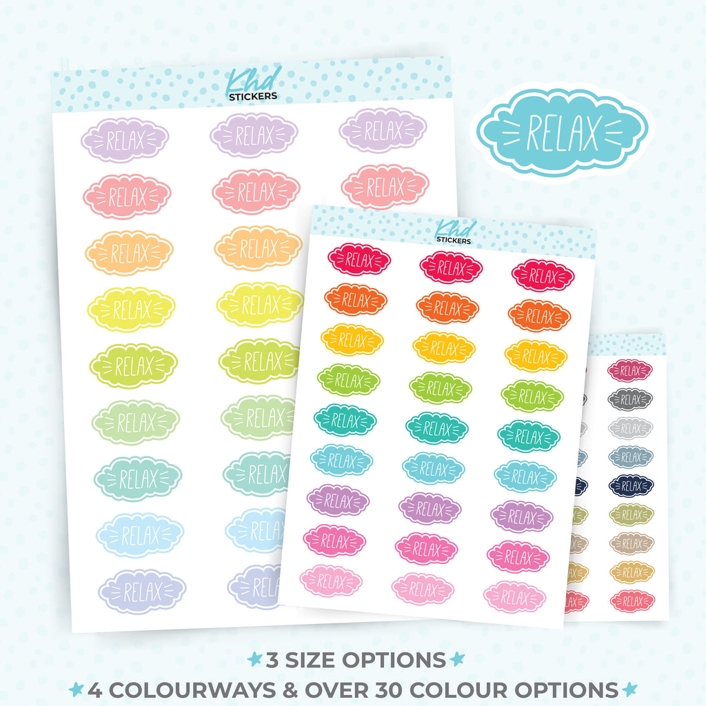 Relax Planner Stickers Small