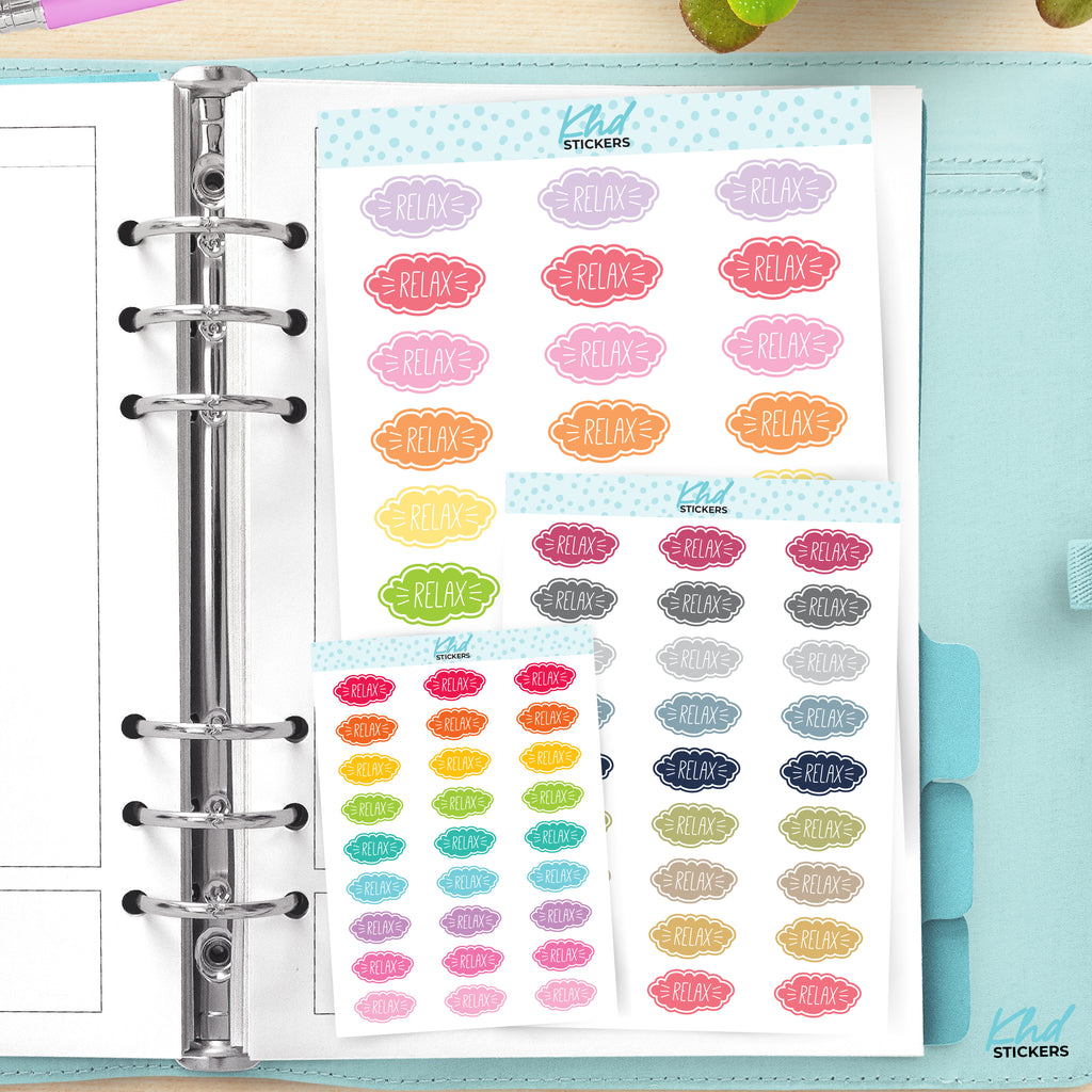 Relax Planner Stickers Small