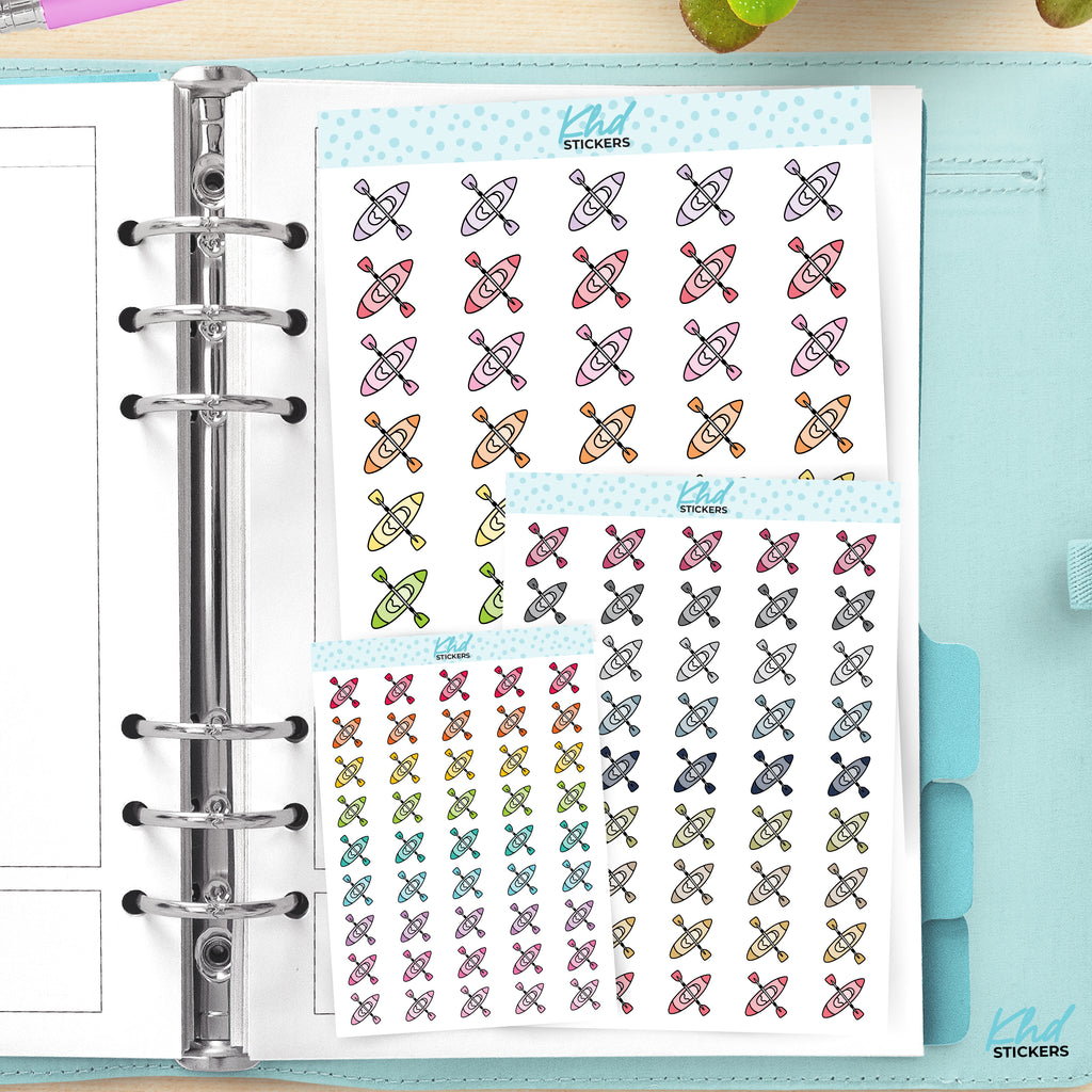 Kayak / Canoe Icon Planner Stickers Small