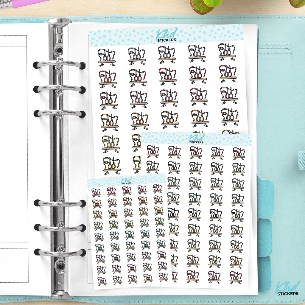 Gymnastics Planner Stickers Small