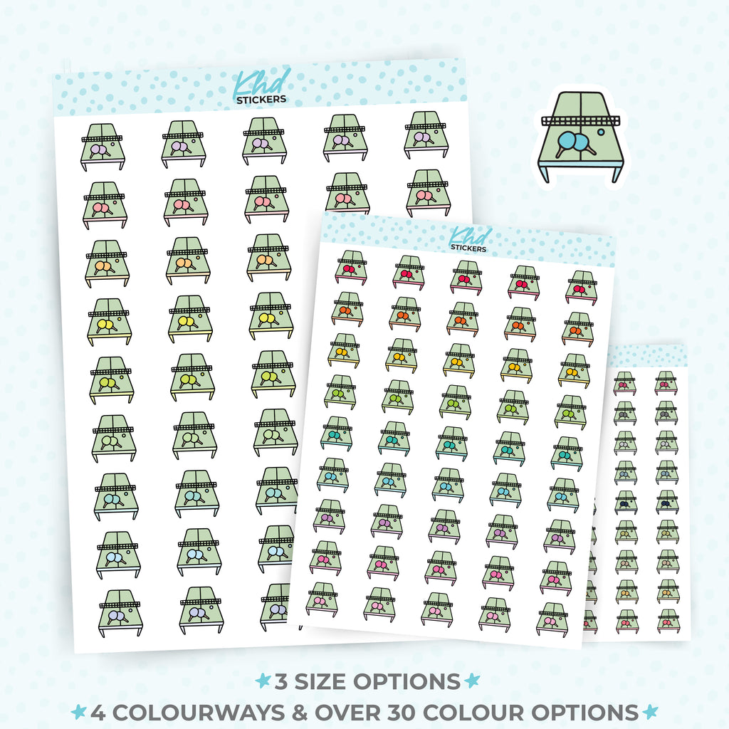 Table Tennis Planner Stickers Small