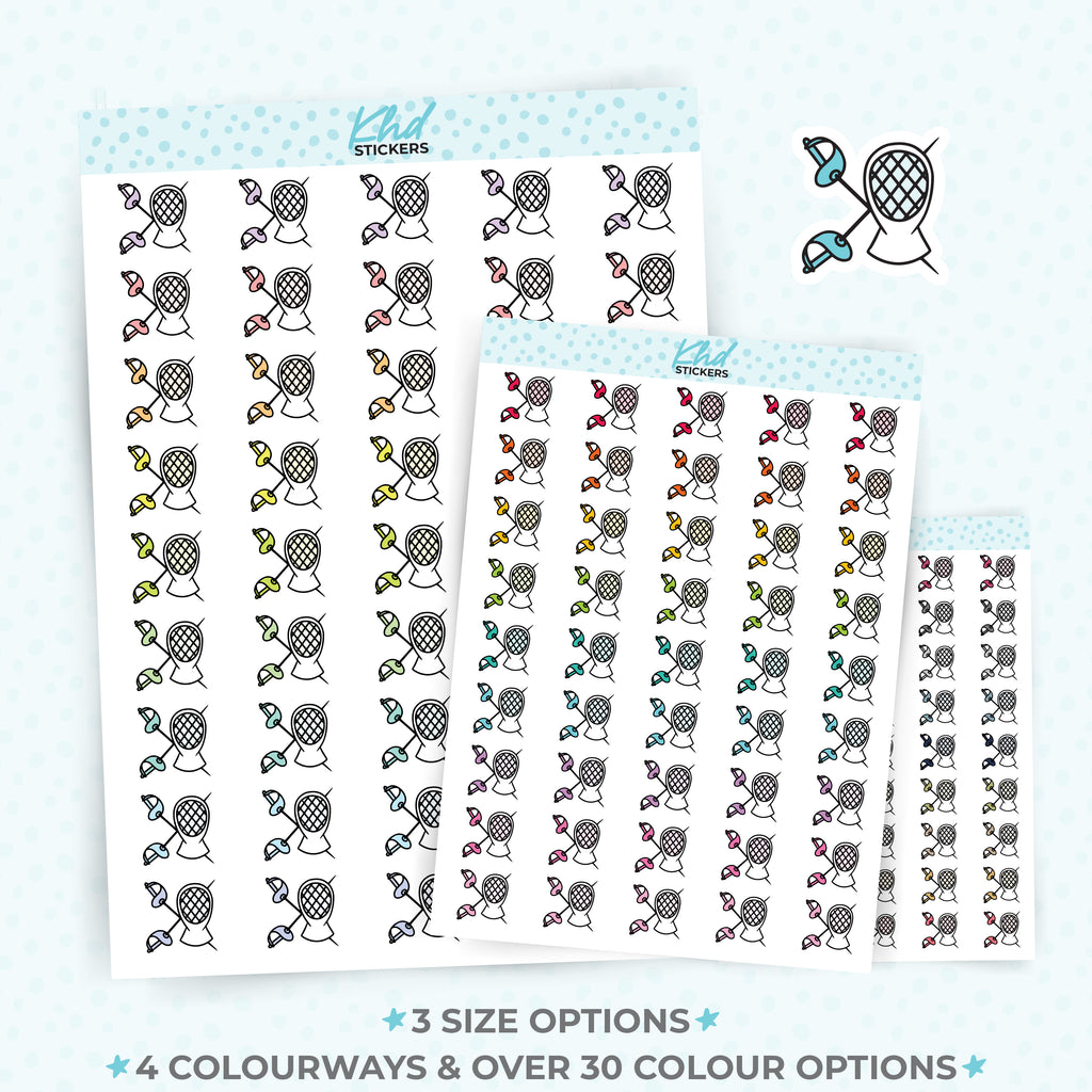 Fencing Planner Stickers Small