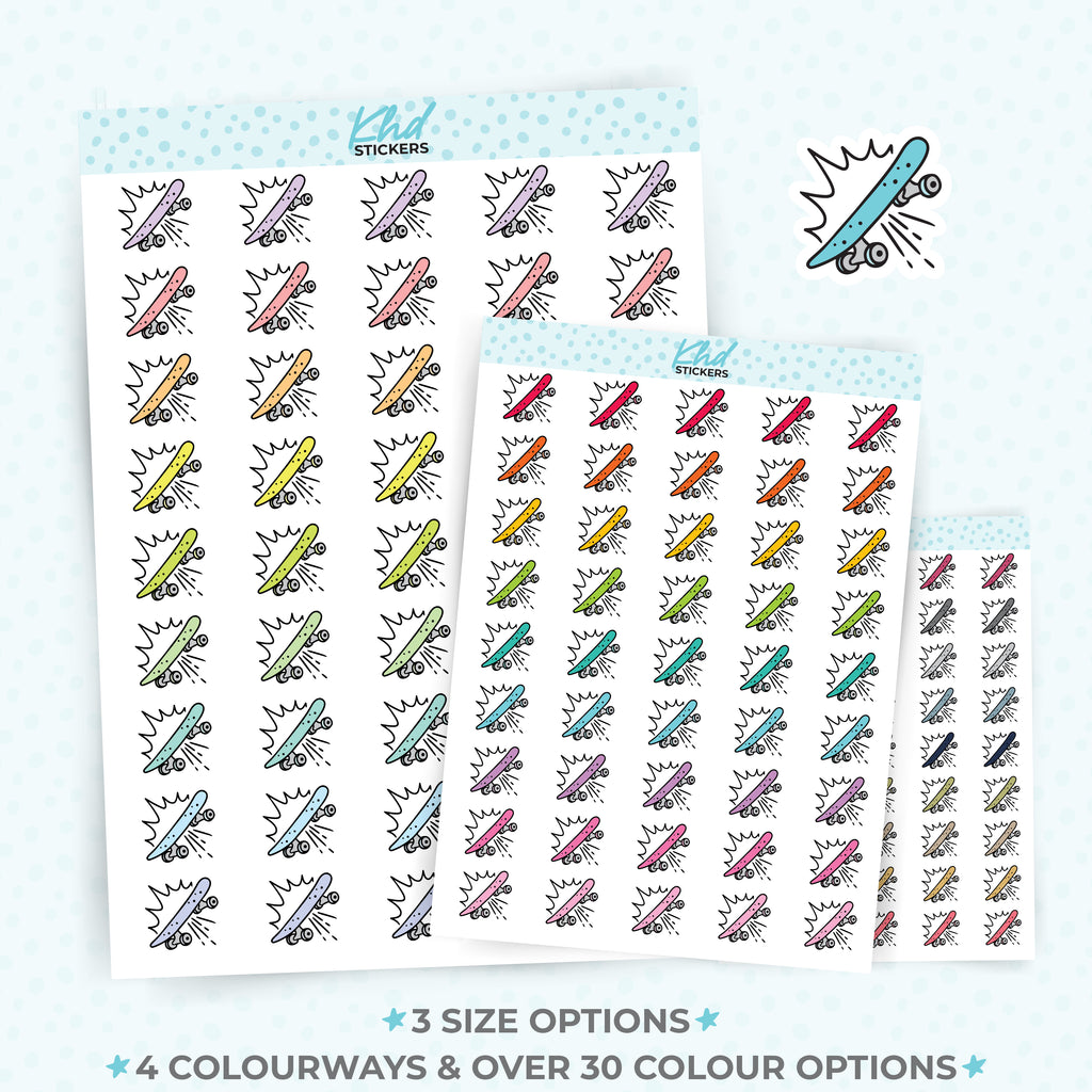 Skateboarding Planner Stickers Small