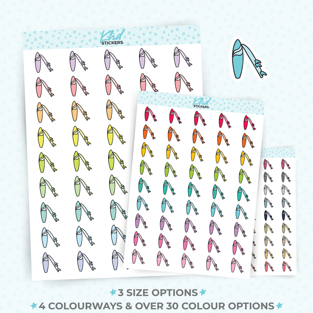 Surfboard Planner Stickers Small