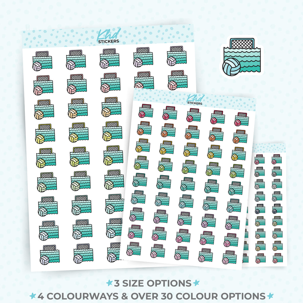 Water Polo Planner Stickers Small