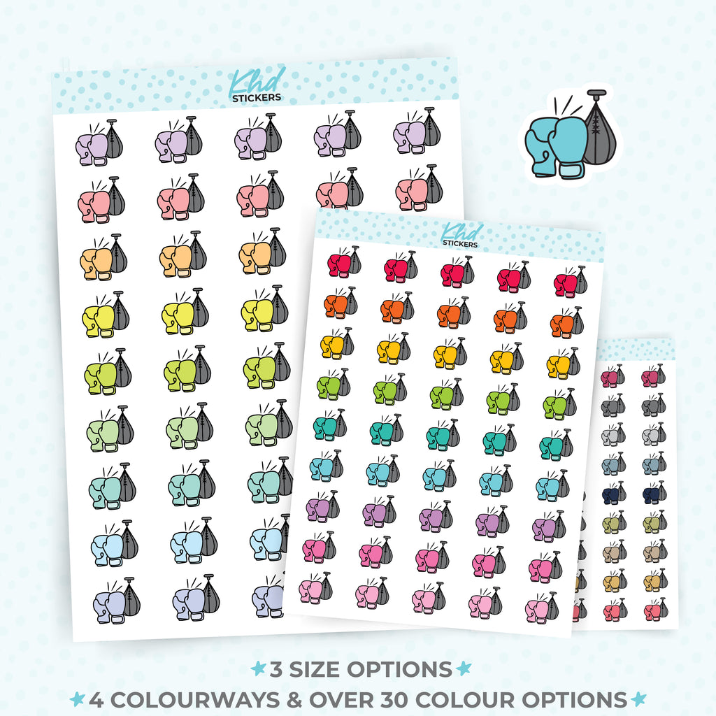 Boxing Planner Stickers Small