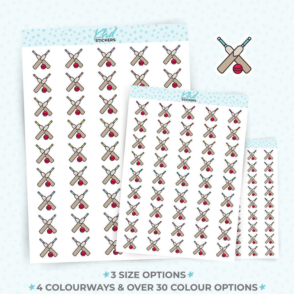 Cricket Planner Stickers Small