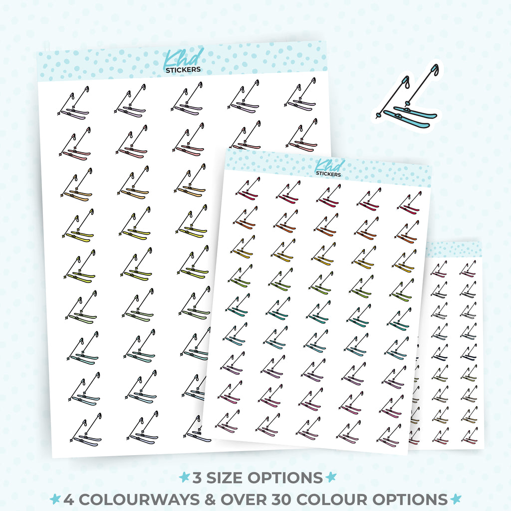 Skiing Planner Stickers Small