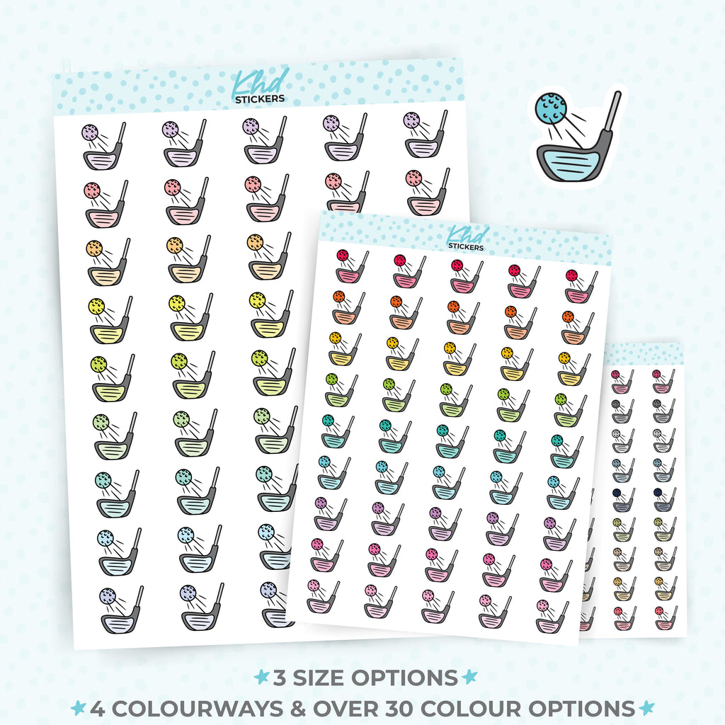 Golf Planner Stickers Small