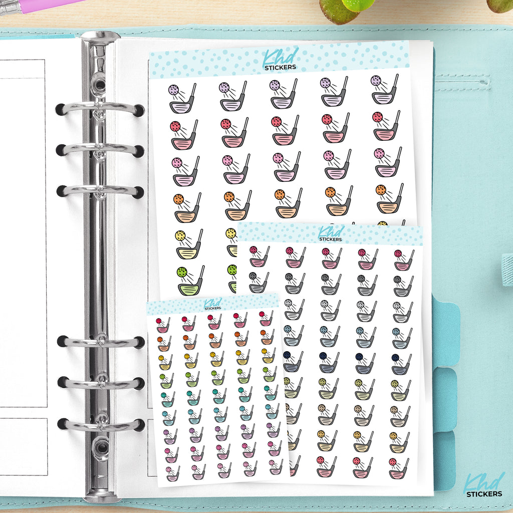 Golf Planner Stickers Small