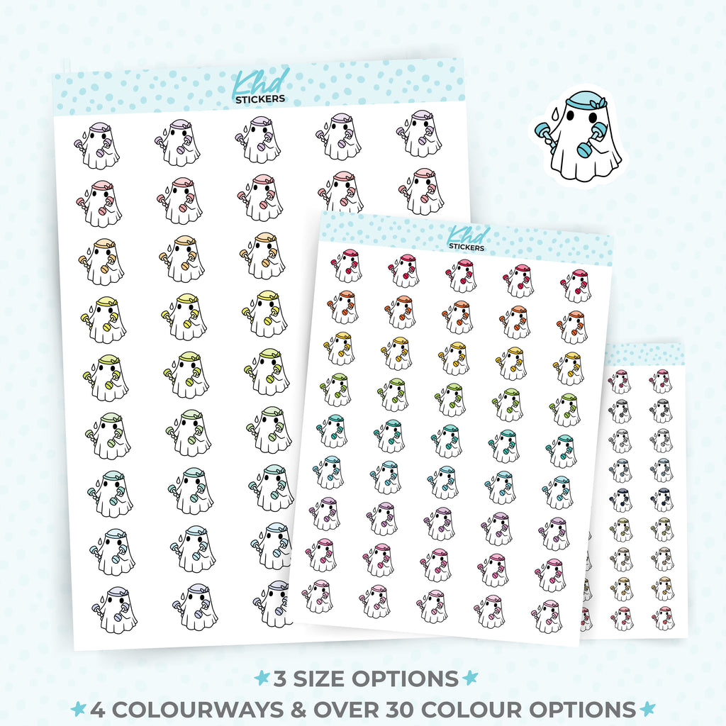 Ghost Workout Planner Stickers Small