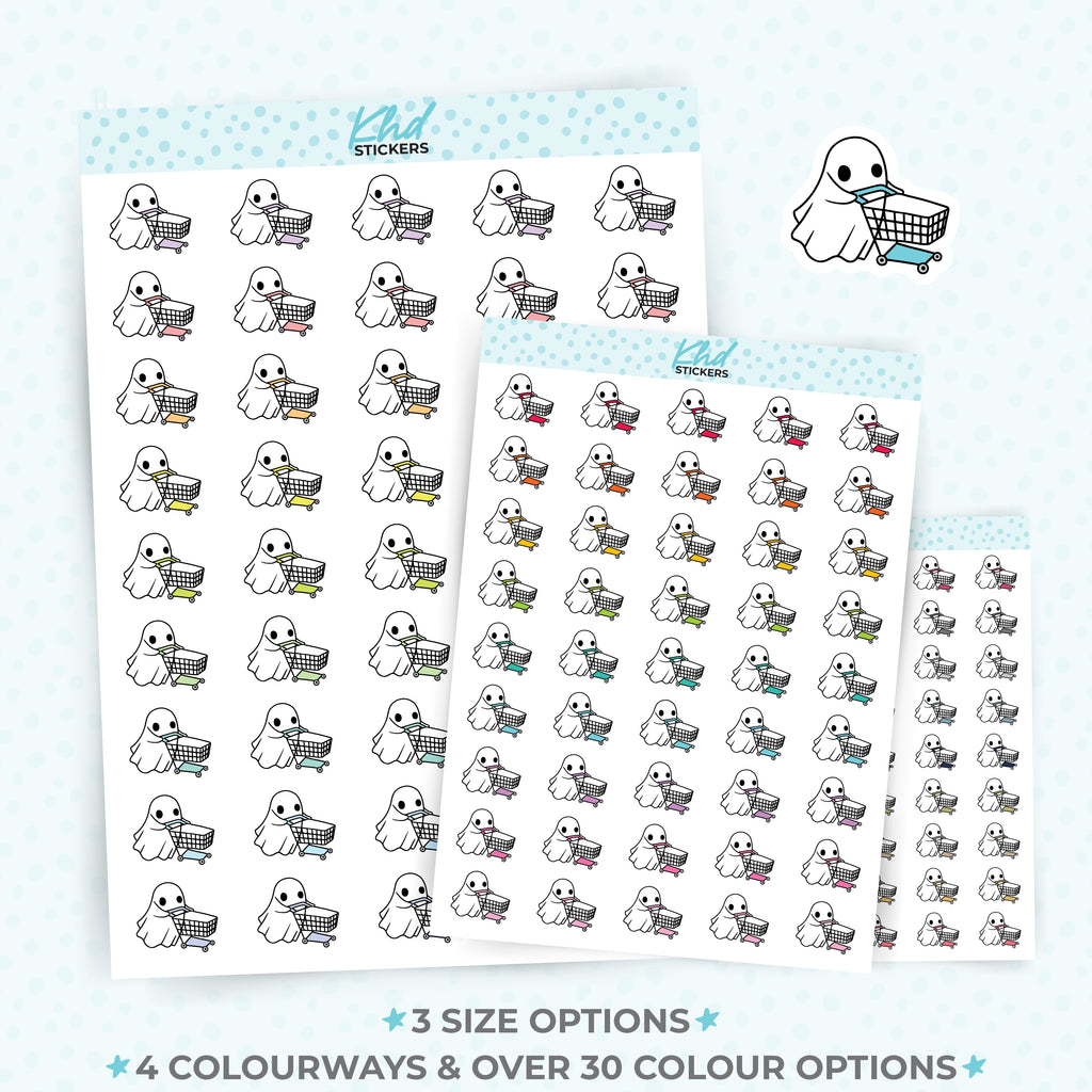 Ghost Shopping Time Planner Stickers Small