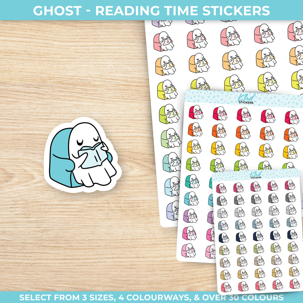 Ghost Reading Time Planner Stickers Small