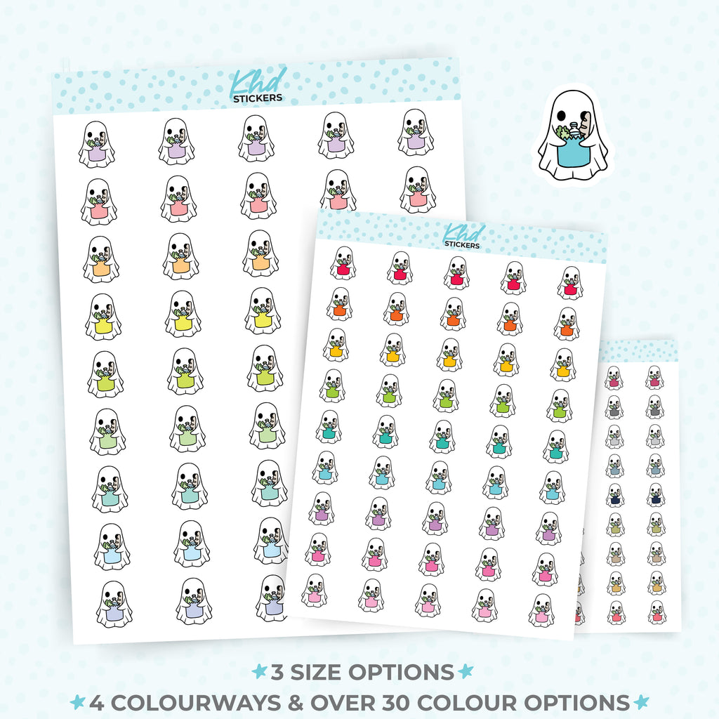 Ghost Grocery Shopping Planner Stickers Small