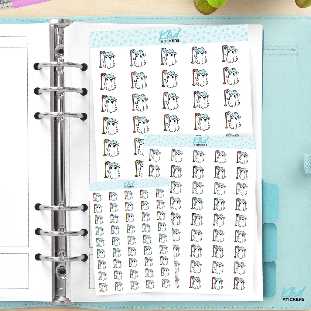 Ghost Shower Time Planner Stickers Small