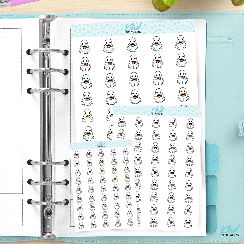 Ghost Coffee Time Planner Stickers Small