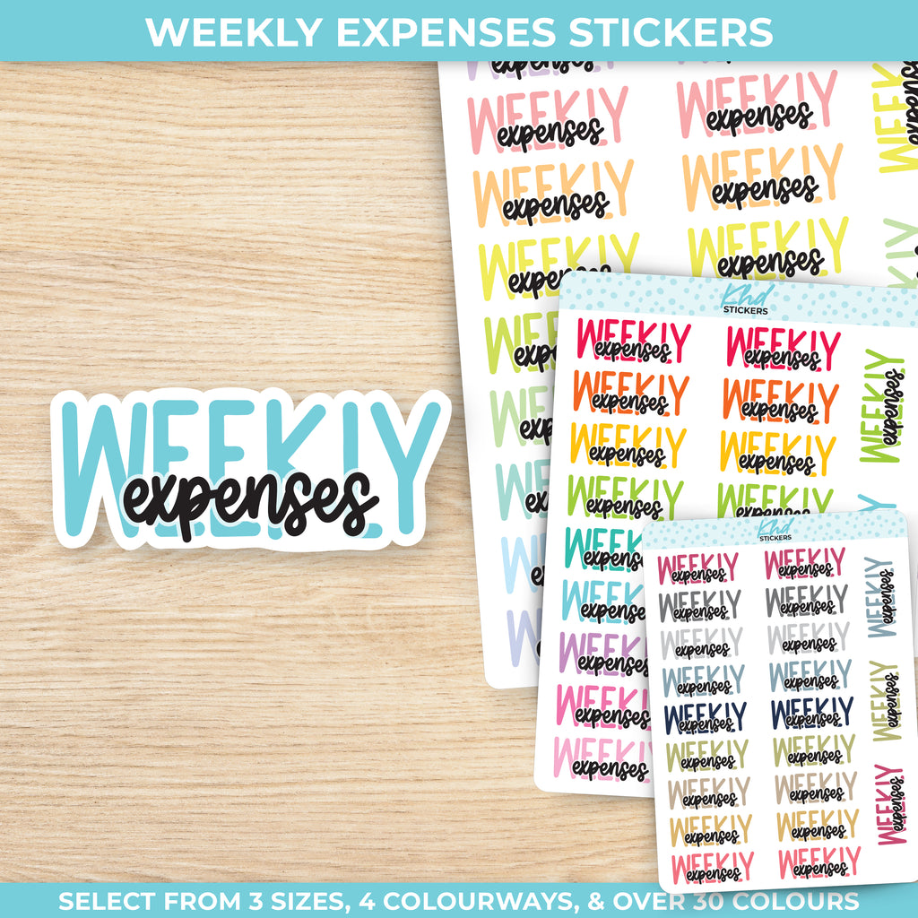 Weekly Expenses Planner Stickers Small