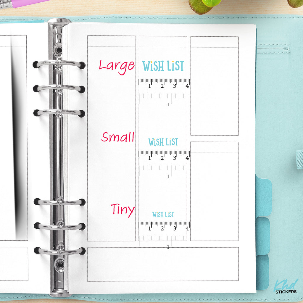 Wishlist Planner Stickers Small