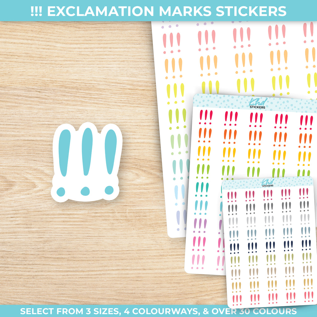 Exclamation Mark Planner Stickers Small