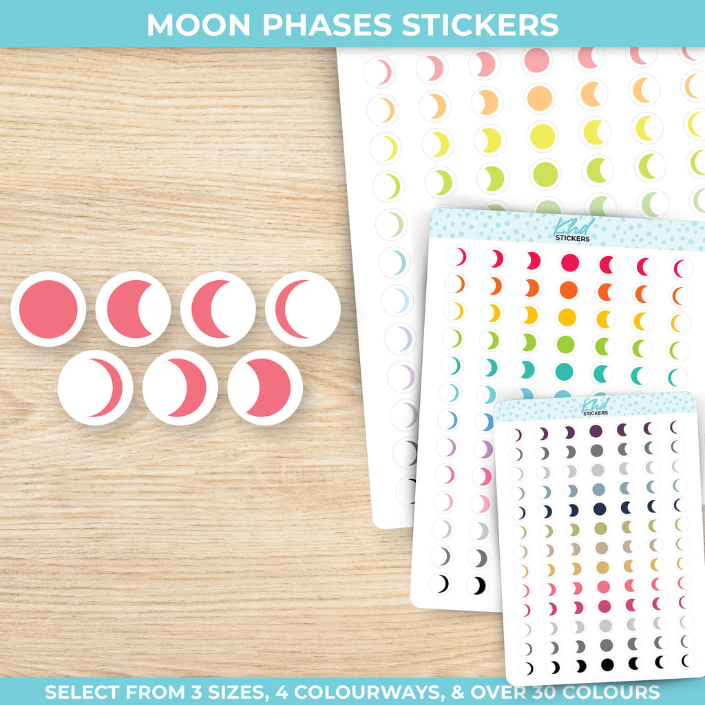 Moon Phases Planner Stickers Small