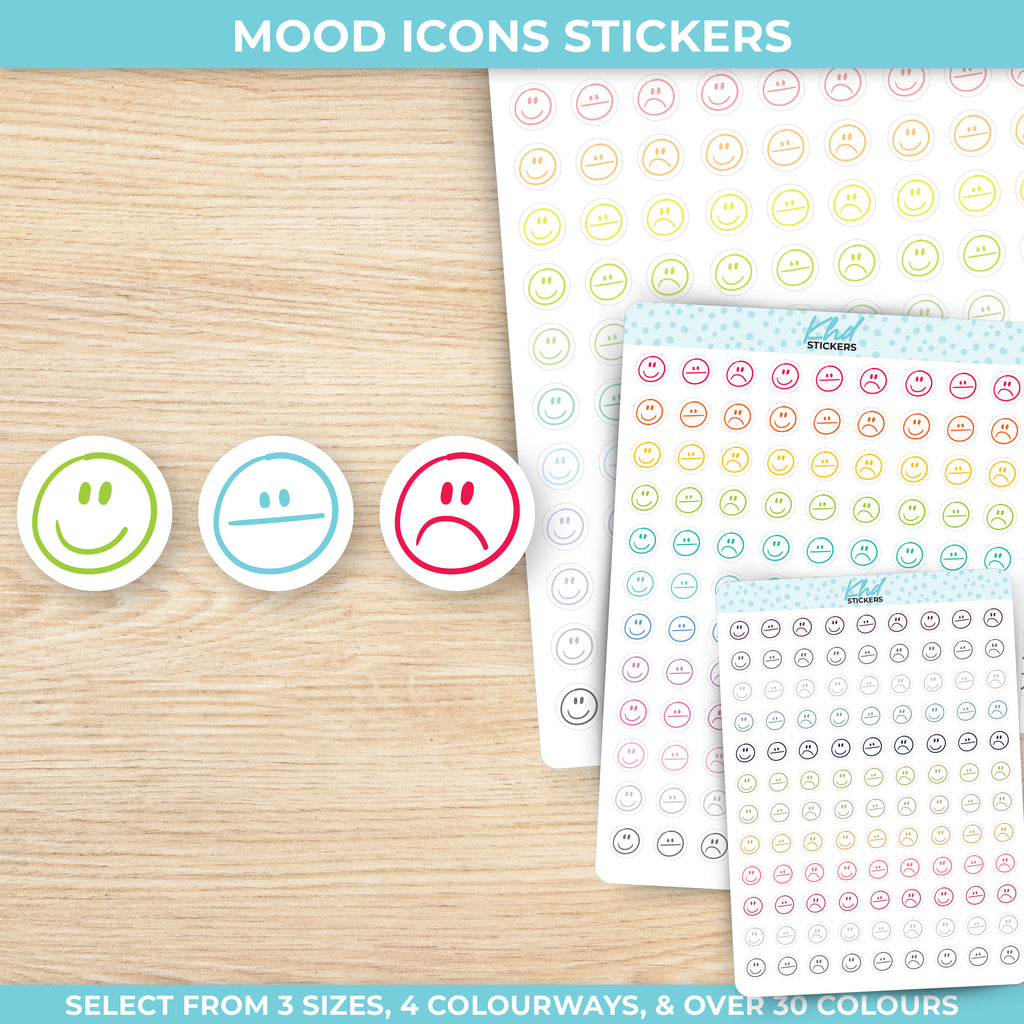 Mood / Emotion Icon Planner Stickers Small