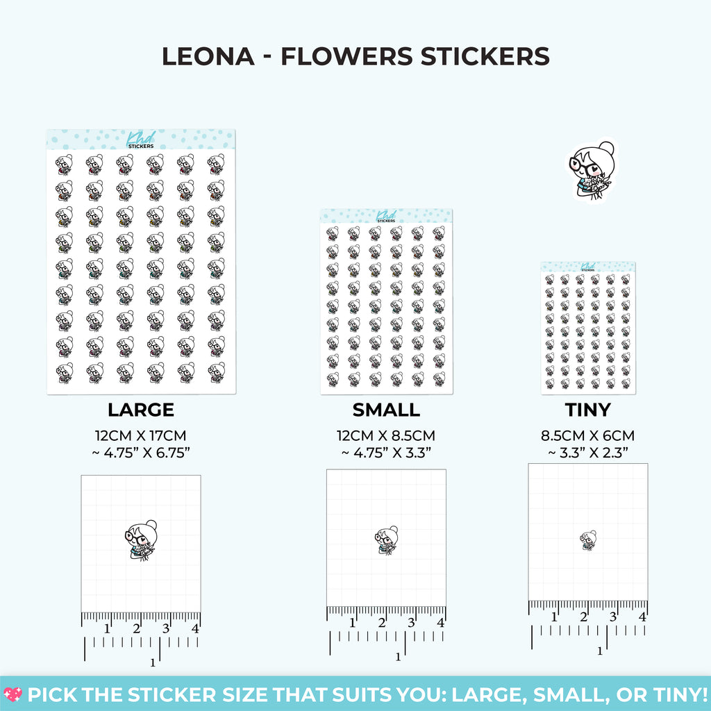 Planner Girl Leona with Flowers Small