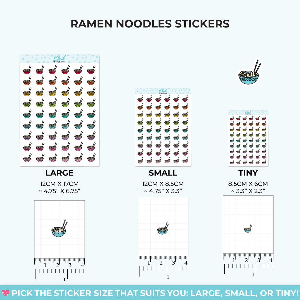 Ramen Noodles Planner Stickers Small