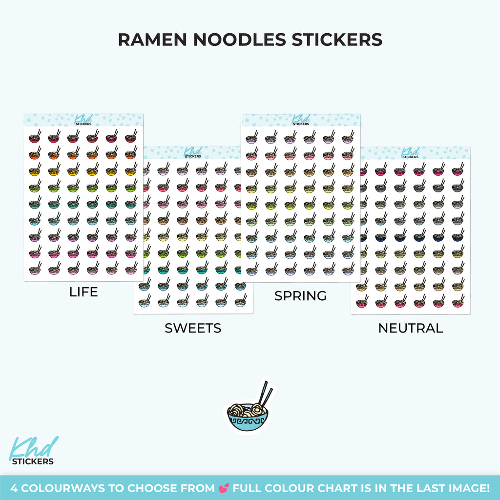 Ramen Noodles Planner Stickers Small