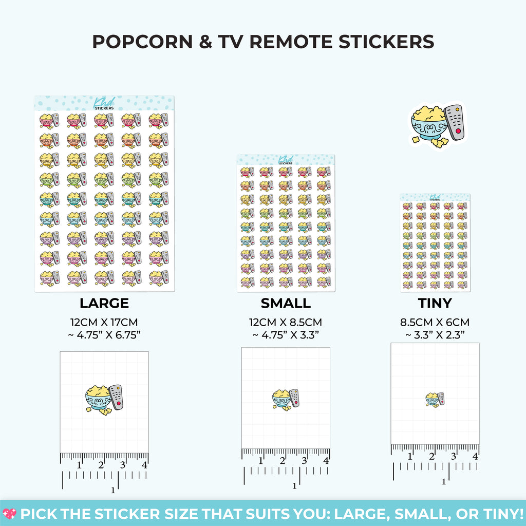 Popcorn Planner Stickers Small
