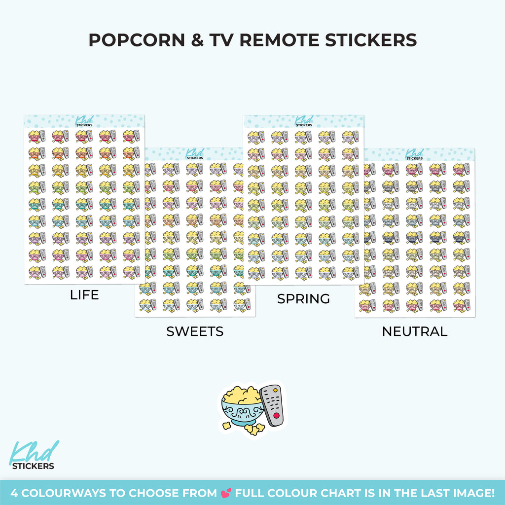 Popcorn Planner Stickers Small