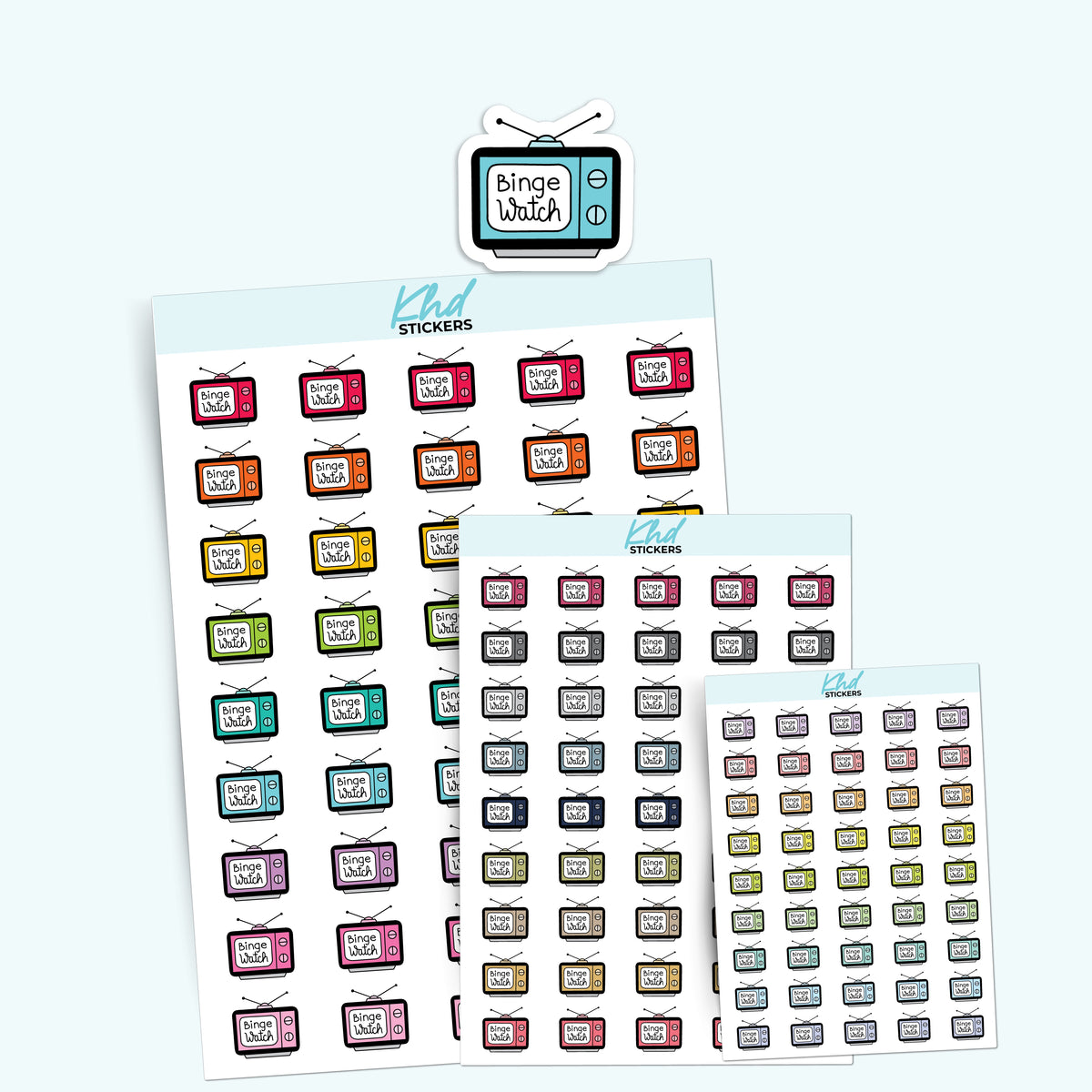 Binge Watch Planner Stickers – KHDStickers