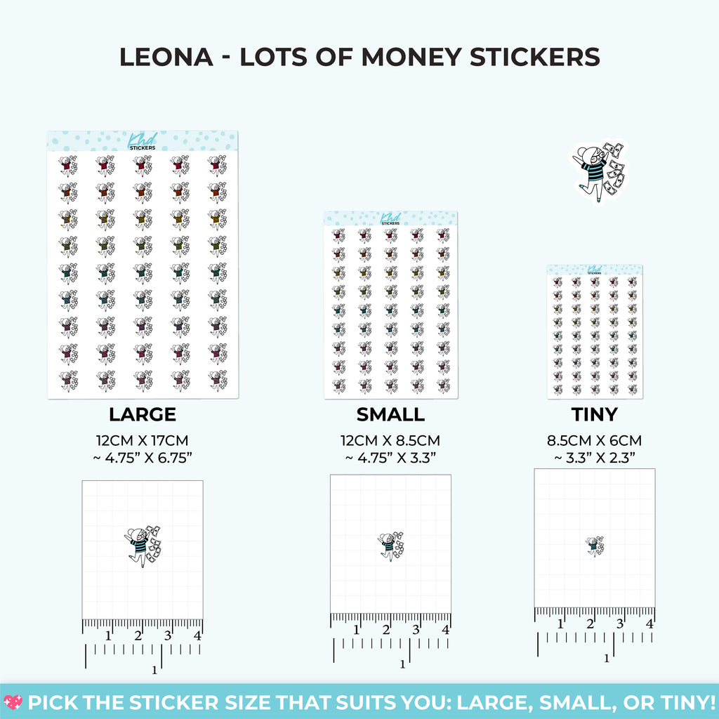 Planner Girl Leona Money Stickers Small