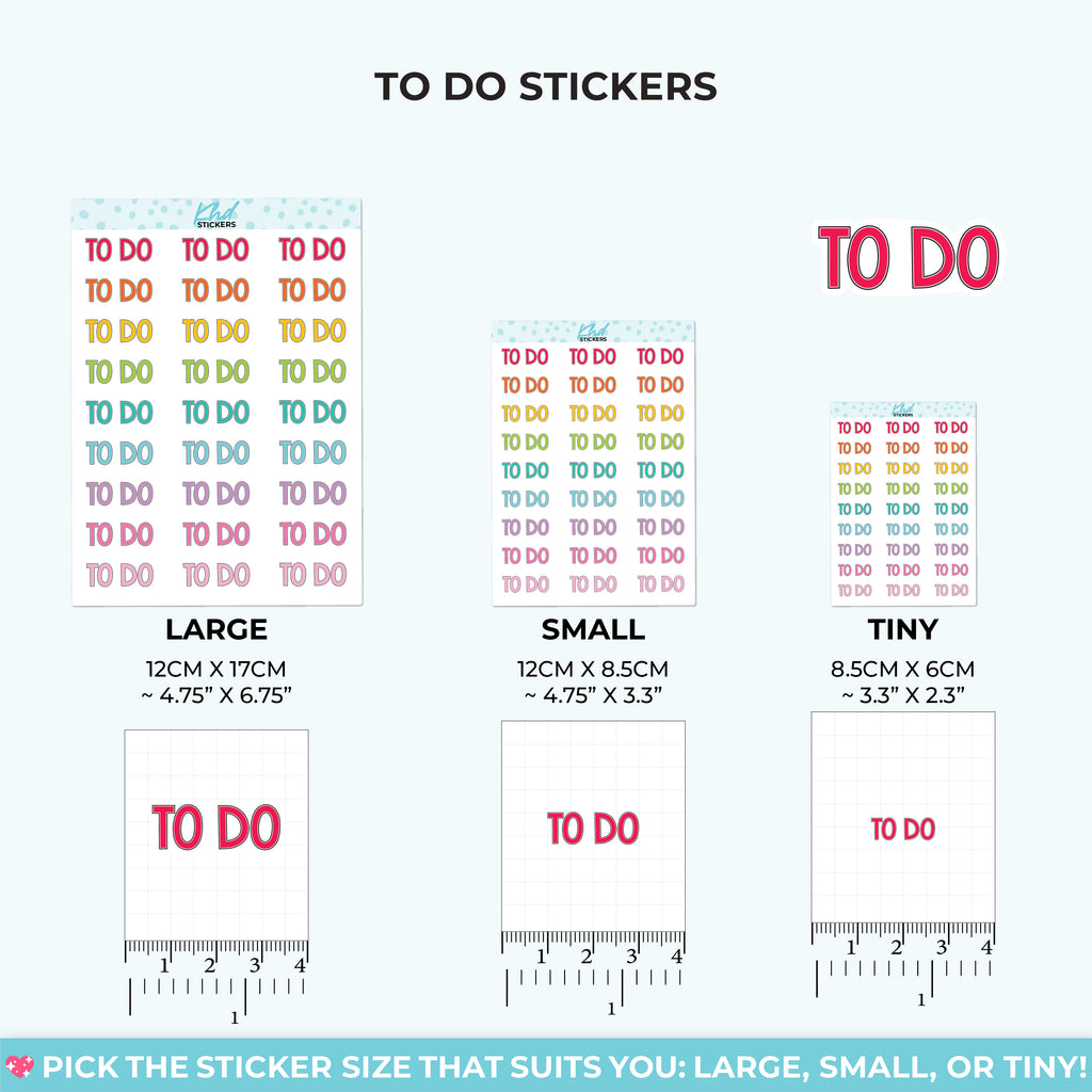 To Do Planner Stickers Small