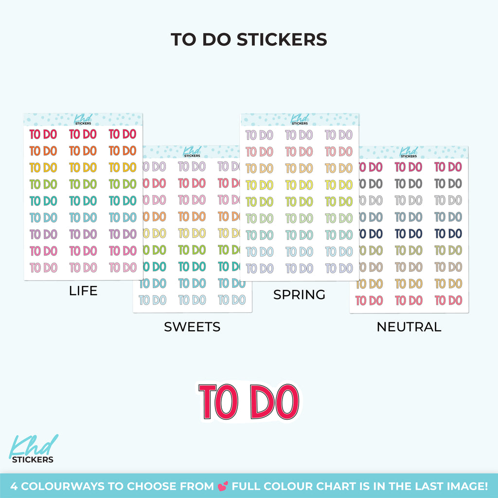 To Do Planner Stickers Small