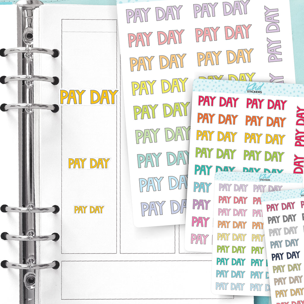 Pay Day Planner Stickers Small