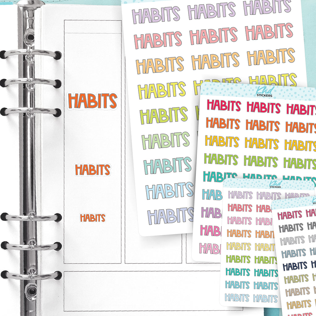 Habits Planner Stickers Small