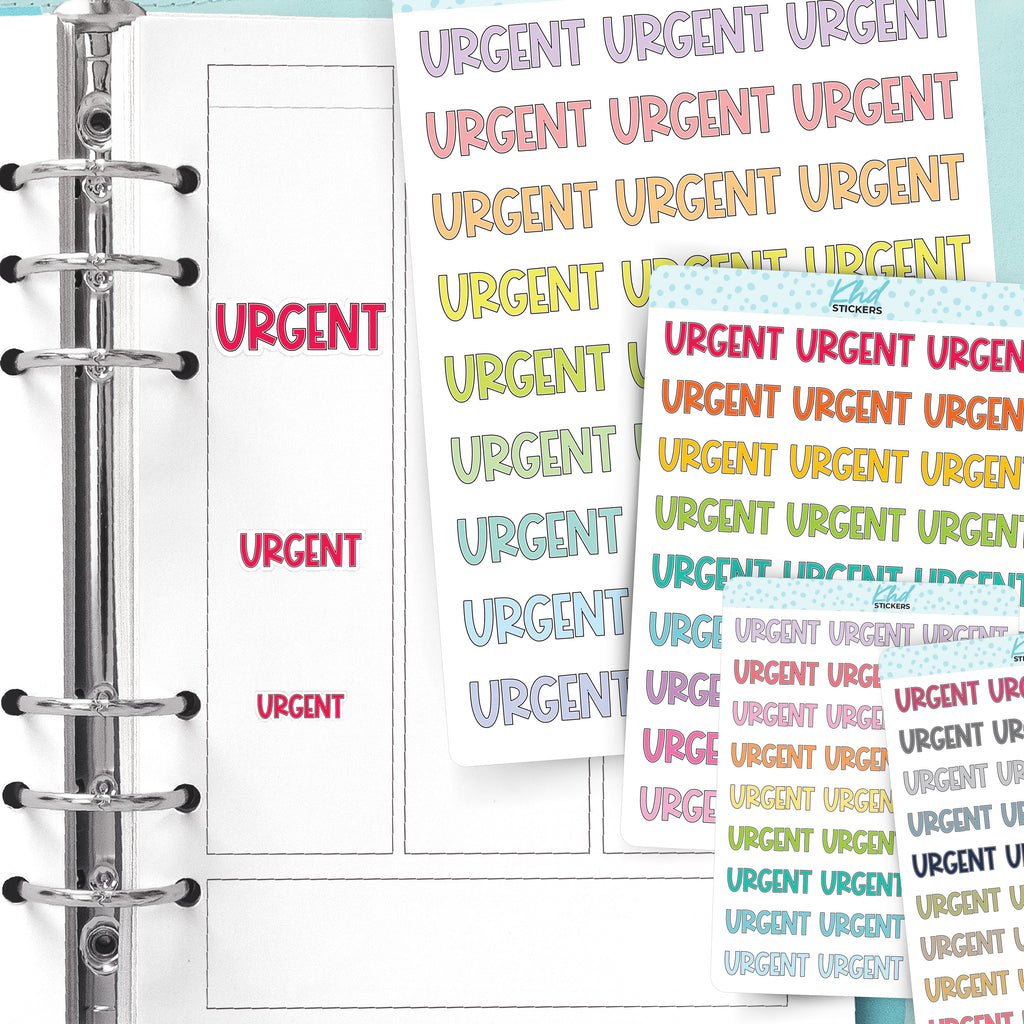 Urgent Planner Stickers Small