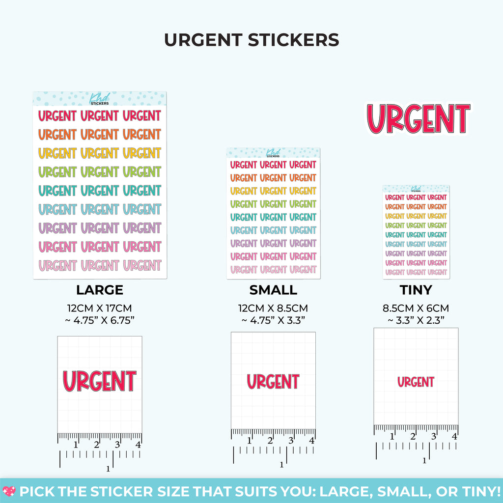Urgent Planner Stickers Small