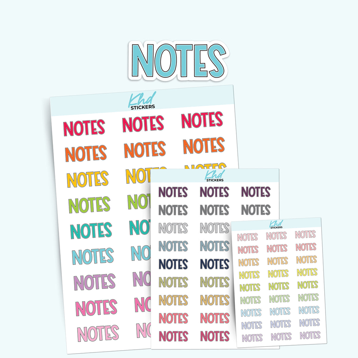 Notes Planner Stickers – KHDStickers