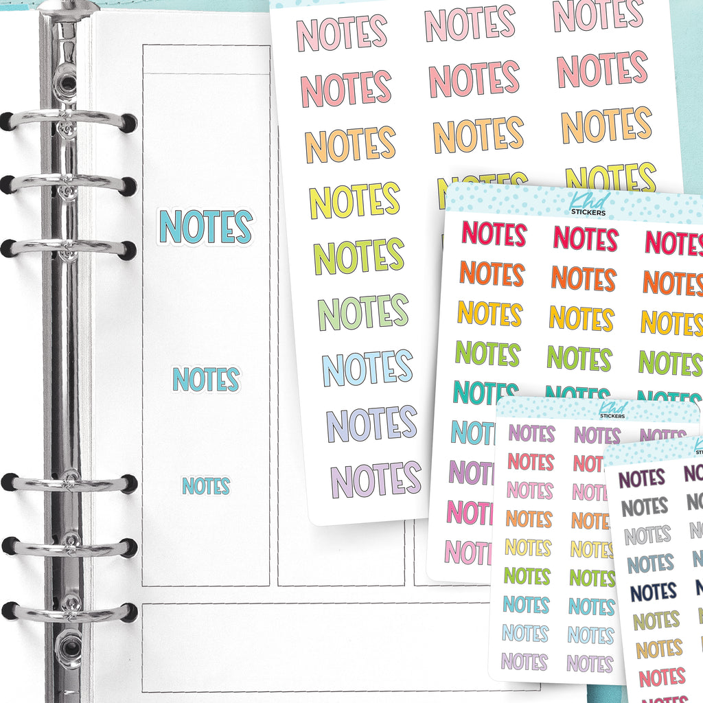Notes Planner Stickers Small