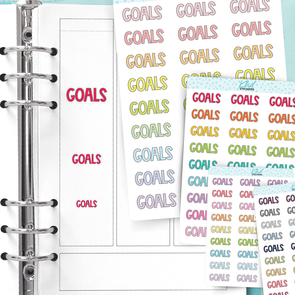 Goals Planner Stickers Small / LIFE