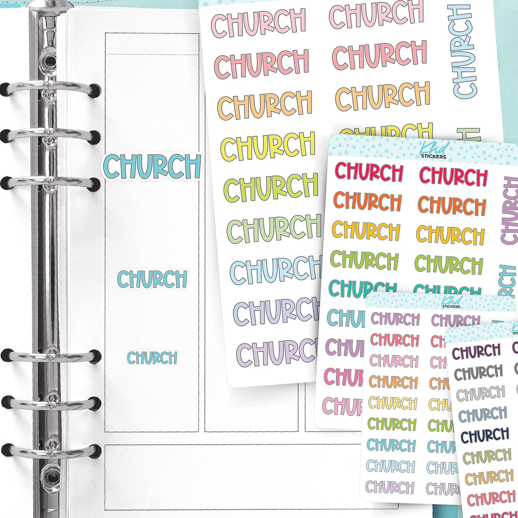 Church Planner Stickers Small / LIFE