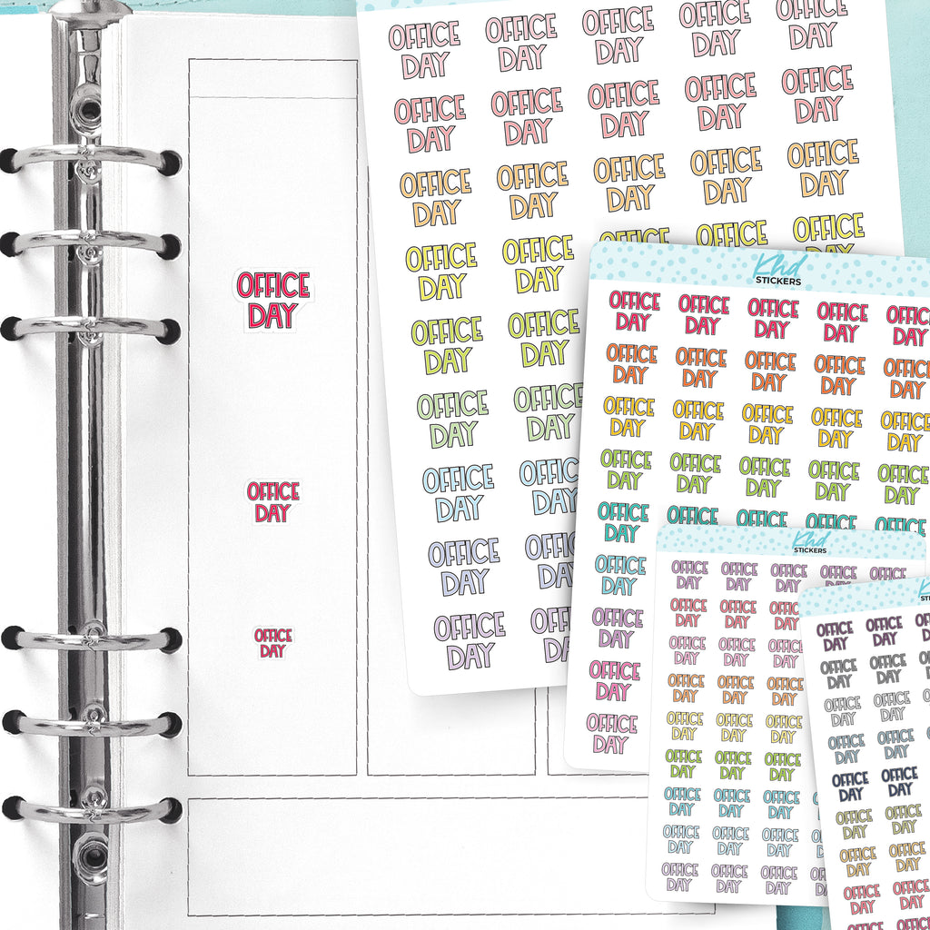 Office Day Planner Stickers Small / LIFE