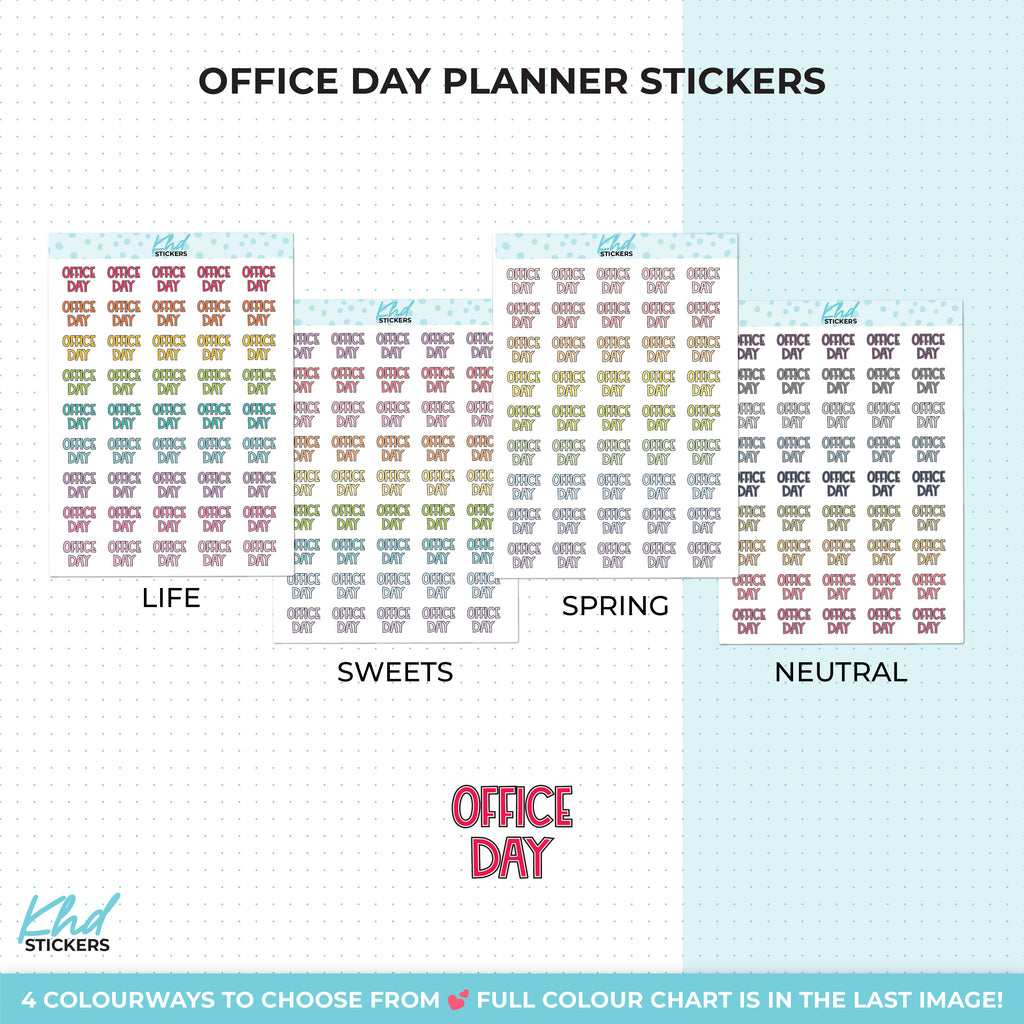Office Day Planner Stickers Small / LIFE
