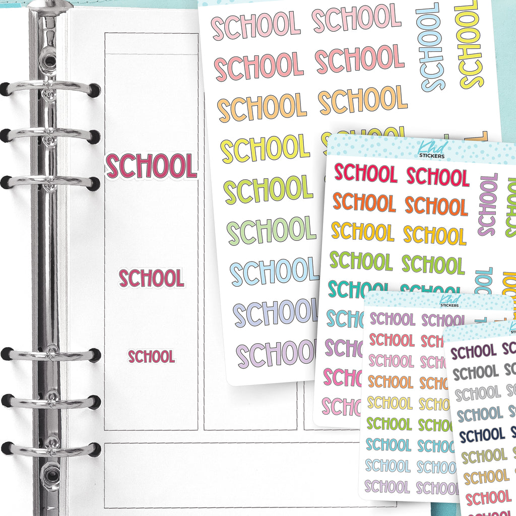 School Planner Stickers Small / LIFE