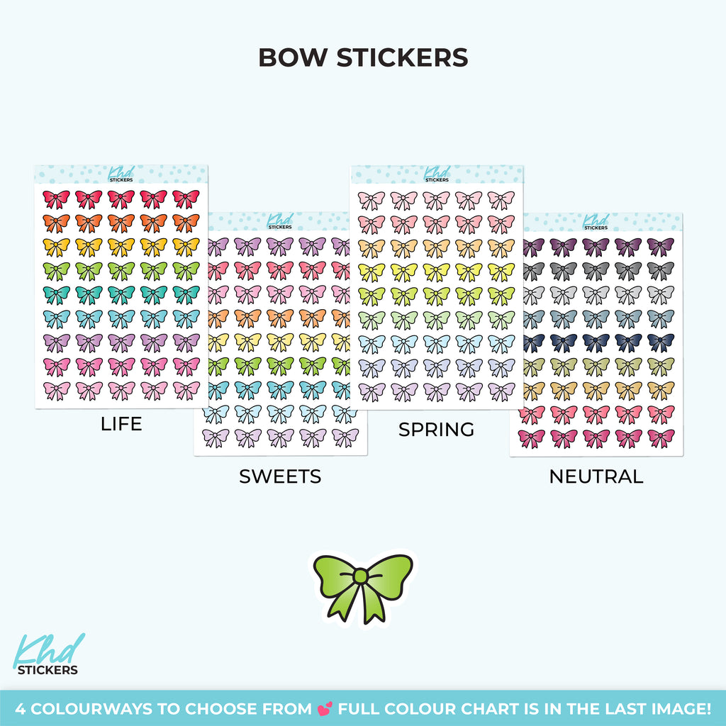 Bow Icons – Decorative Planner Sticker Small / LIFE